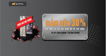 Bất kể nguồn gốc máy, miễn là hàng Apple và Samsung, GIẢM NGAY 30% giá trị các Gói bảo hành dịch vụ 1200 × 678 nhận quà đầu tháng 06